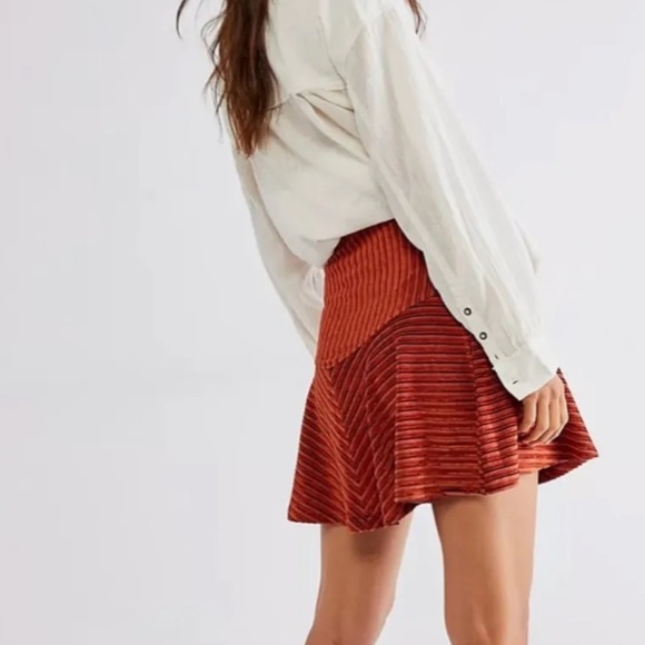 Free People Camden Corduroy Ginger Mini Skirt Size S - Picture 3 of 6
